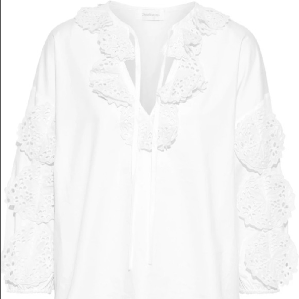 ZIMMERMANN | Tempest Doily cotton-poplin blouse